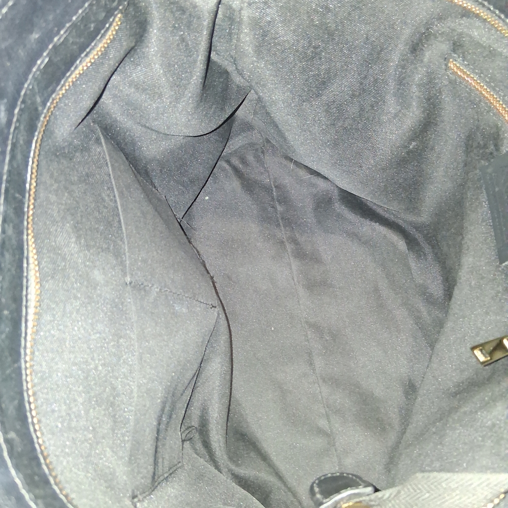 Anna Paola Black Leather Tote Bag - Picture 4 of 7